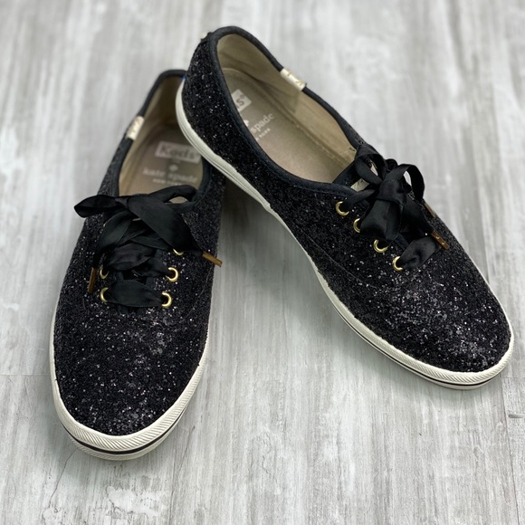 Keds Shoes - Keds Kate Spade Size 7 Black Glitter Sneakers